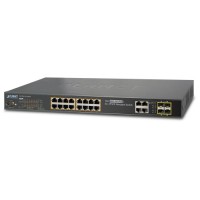 PLANET WGSW-20160HP 16-Port 10/100/1000Mbps 802.3at PoE + 4-Port Gigabit TP / SFP Combo Managed Switch